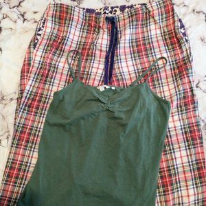 Boden plaid with green Pajama Set, size 18L